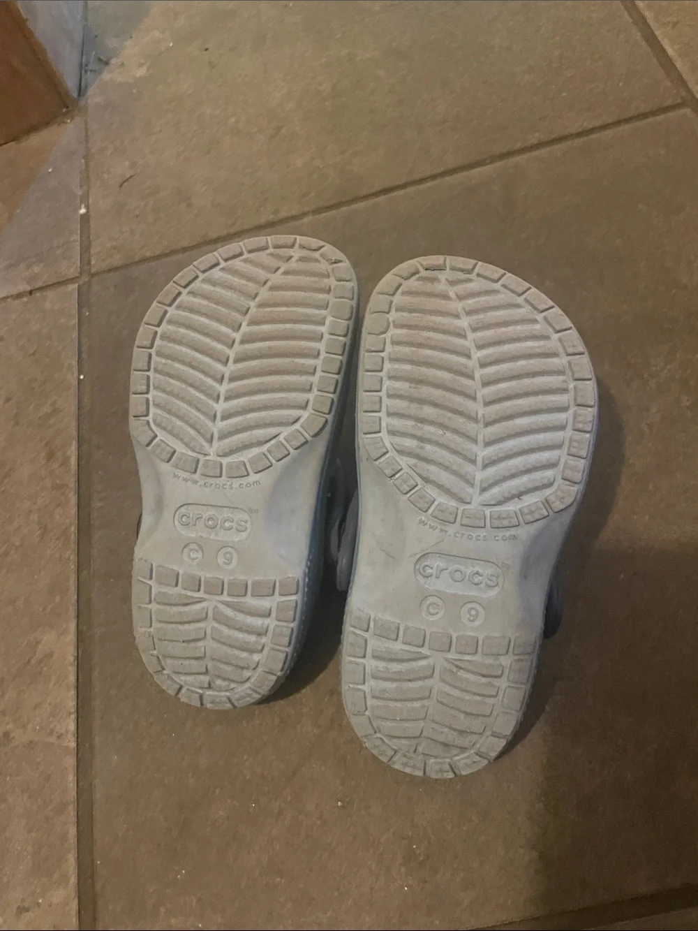 CROCS Kids Clog in Green with Navy Strap and Multicolor Characters